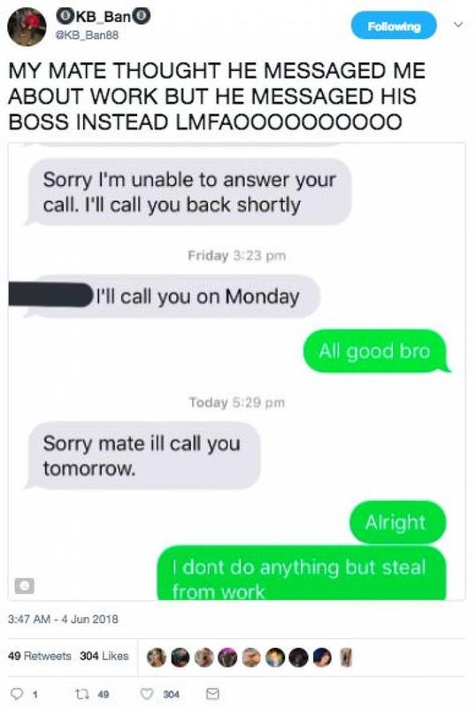 Guy Accidentally Texts Boss Making This Hysterical Awkward Confession